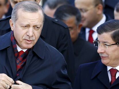 El presidente Erdogan y el primer ministro Davutoglu en octubre pasado.