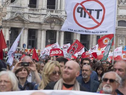 Protestas contra el acuerdo.