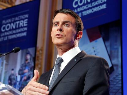 El primer ministro francés, Manuel Valls, este lunes en París.