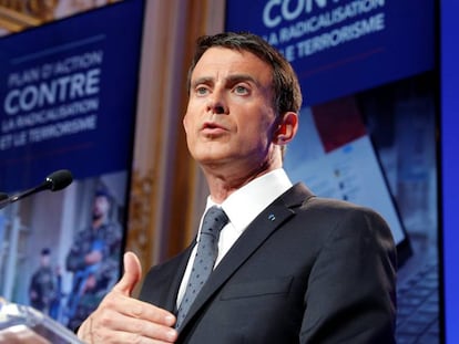 El primer ministro francés, Manuel Valls, este lunes en París.