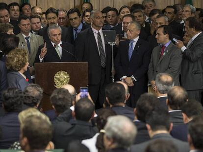 Temer, en su primer discurso como presidente interino de Brasil. Felipe Dana AP | Vídeo: ATLAS