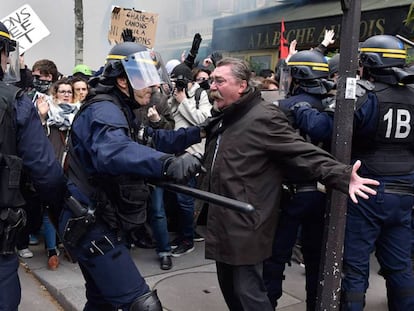 Protesto contra a reforma trabalhista em Paris.