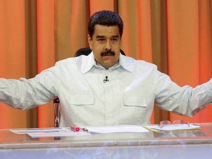 Maduro, durante seu programa de televisão.