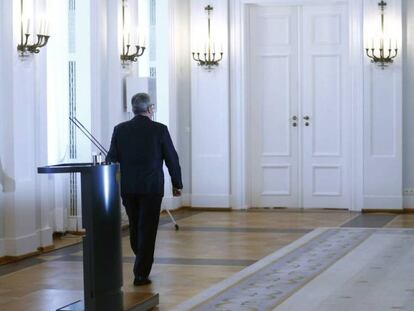 El presidente alemán, Joachim Gauck, este lunes en Berlín.