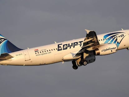 Un avión de la compañía Egyptair.