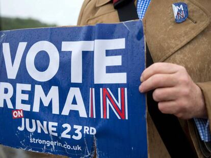 El primer ministro británico, David Cameron, este domingo en una comparecencia sobre el 'Brexit'.