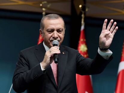 El presidente Erdogan, este jueves. REUTERS