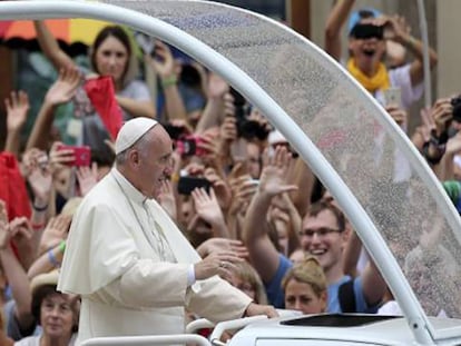 El Papa, este miércoles durante la JMJ en Cracovia (Polonia).