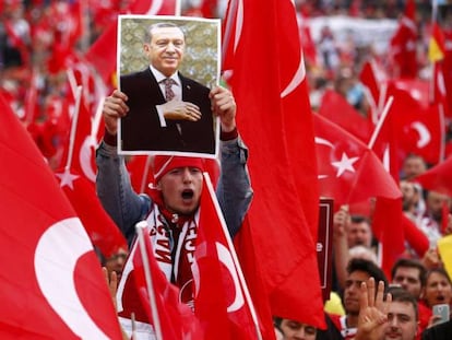 Manifestación pro-Erdogan en Alemania.