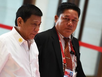Rodrigo Duterte, en la cumbre de Laos.