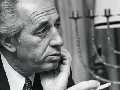 Simón Peres, durante una entrevista en Madrid en 1988.