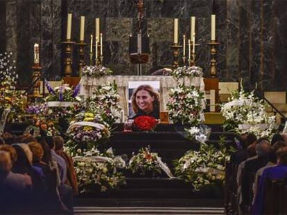 Funeral de María Villar en España el pasado 26 de septiembre.