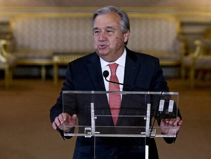 António Guterres pronuncia su primer discurso.