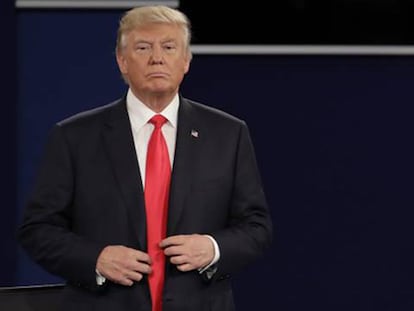 Donald Trump, el domingo en el debate de San Luis (Misuri).