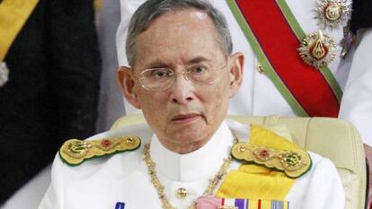 O rei da Tailândia, Bhumibol Adulyadej, em abril de 2012, em Bangkok.