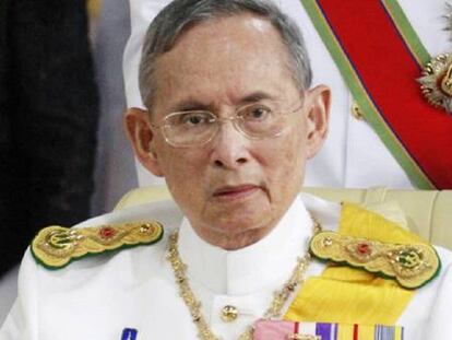 O rei da Tailândia, Bhumibol Adulyadej, em abril de 2012, em Bangkok.