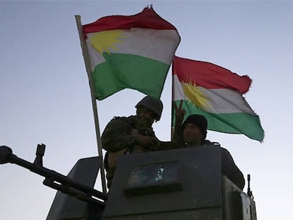 Forças curdas iraquianas, em seu avanço rumo a Mosul.