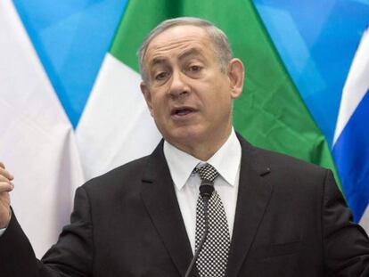 El primer ministro Benjamín Netanyahu, en un acto oficial en Jerusalén.