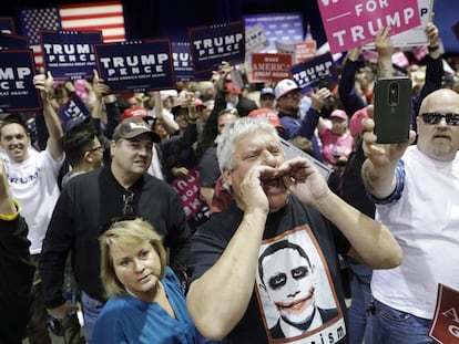 Seguidores de Donald Trump em Reno. JOHN LOCHER AP