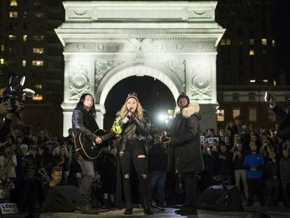 Madonna apoya a Hillary Clinton con un concierto gratis en Nueva York