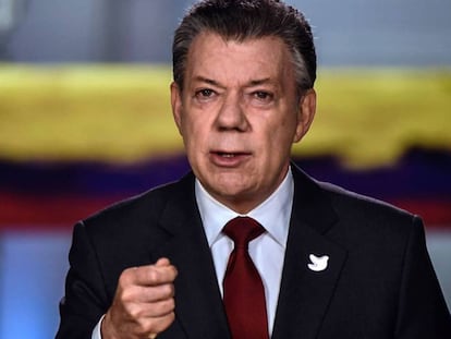 Santos, tras anunciar el día y la fecha de la firma del nuevo acuerdo.