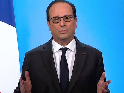 François Hollande, este jueves durante su comparecencia televisada.