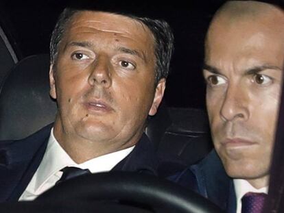 Matteo Renzi llega al Palacio del Quirinal, en Roma.