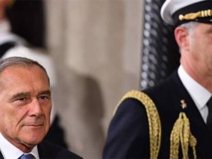 El presidente del Senado, Pietro Grasso, tras la reunión con el presidente de la República, Sergio Mattarella.