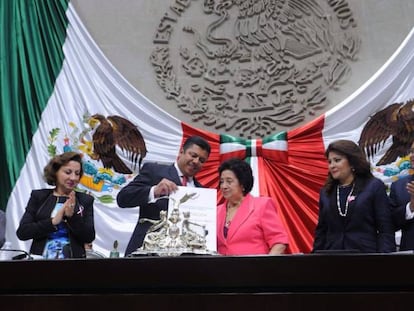 Los legisladores mexicanos durante una sesión.