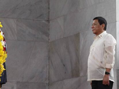 El presidente filpino, Rodrigo Duterte, durante su visita a Camboya.
