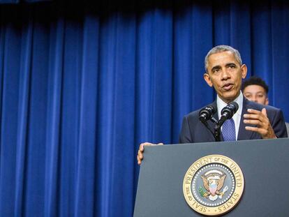 El presidente Barack Obama en un acto en la Casa Blanca, el 14 de diciembre.