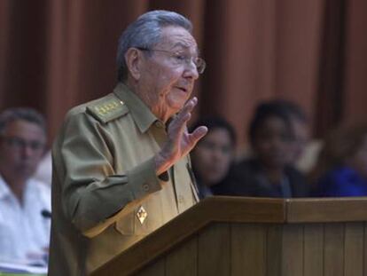 Raúl Castro durante su intervención parlamentaria.