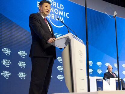 Xi Jinping en su participación en Davos 2017 este martes.