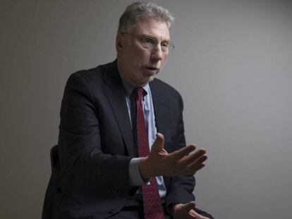 Martin Baron during the interview in Madrid.