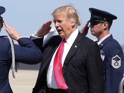 Donald Trump, este viernes en Orlando.