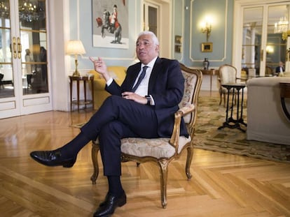 El primer ministro de Portugal, António Costa, durante la entrevista.