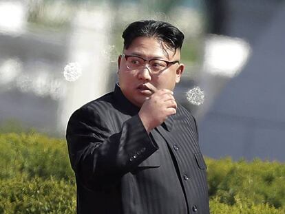El líder norcoreano, Kim Jong-un, este jueves en Pyongyang.