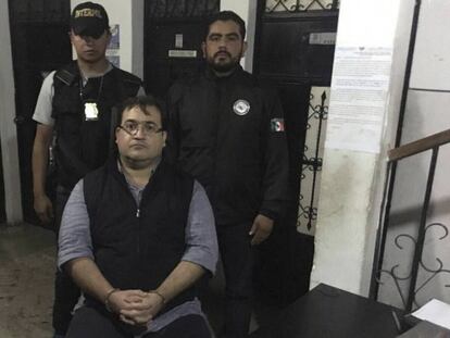 Javier Duarte, tras su detención.