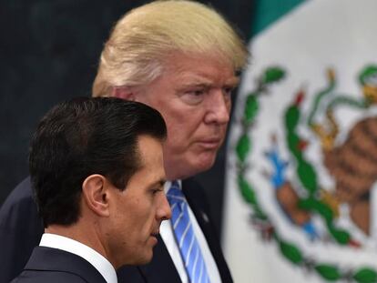 Trump y el presidente Peña Nieto, durante la visita que el entonces candidato realizó a México.