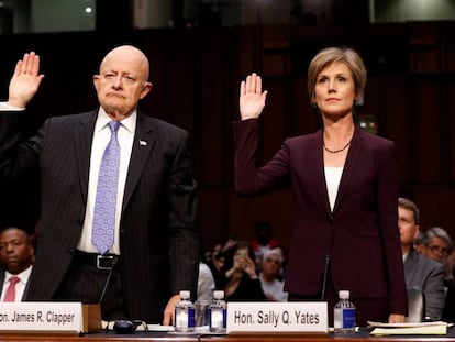 James Clapper y Sally Yates comparecen ante el Comité de Justicia del Senado.