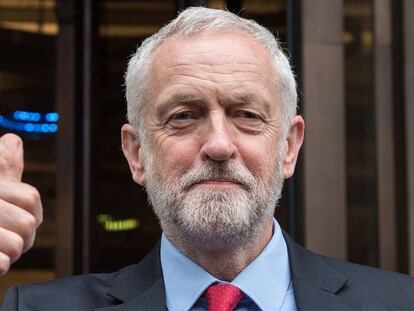 El líder laborista, Jeremy Corbyn, este jueves en Londres.