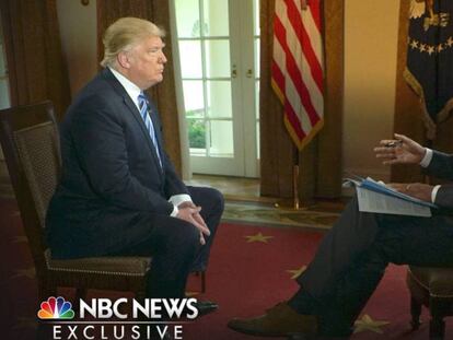 Donald Trump, entrevistado por Lester Holt en la NBC.