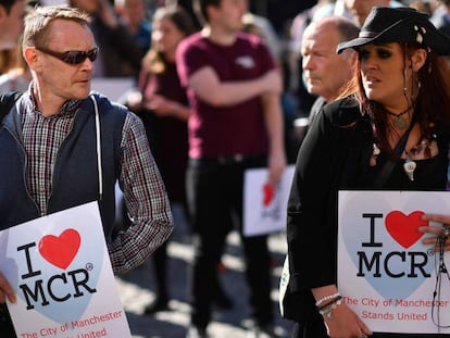 Vigilia en Manchester por las víctimas, este martes.