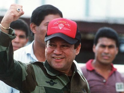 Manuel Antonio Noriega, en 1989, en Ciudad de Panamá.