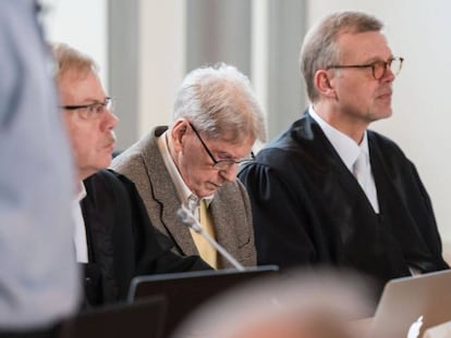 Reinhold Hanning durante el juicio en el tribunal de Detmold.