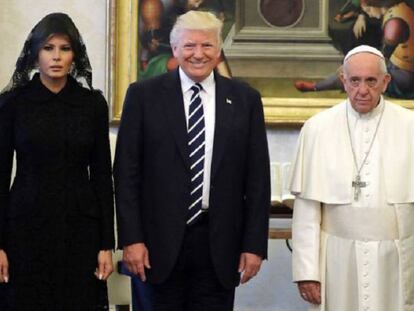 El Papa Francisco, con la familia Trump.