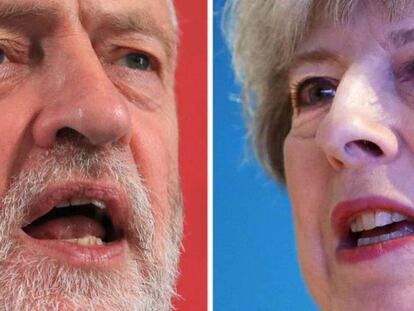 Elecciones en Reino Unido 2017. Jeremy Corbyn y Theresa May. En vídeo, las reacciones de los líderes tras el avance de los resultados.