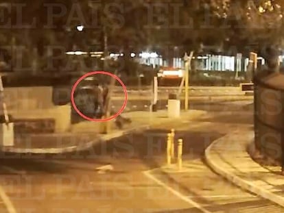 Un fotograma del vídeo de la UNAM donde Jorge golpea a Lesvy.