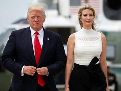 El presidente Donald Trump con su hija Ivanka.