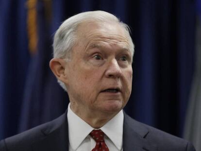 Jeff Sessions, este viernes en Filadelfia.